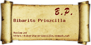 Bibarits Priszcilla névjegykártya